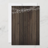 Bruiloft Uitgesteld Updatekaart met Rustieke Hout Kaart (Achterkant)