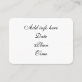 Bruiloft uitnodigen Kaart (Achterkant)