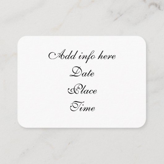 Bruiloft uitnodigen Kaart (Achterkant)