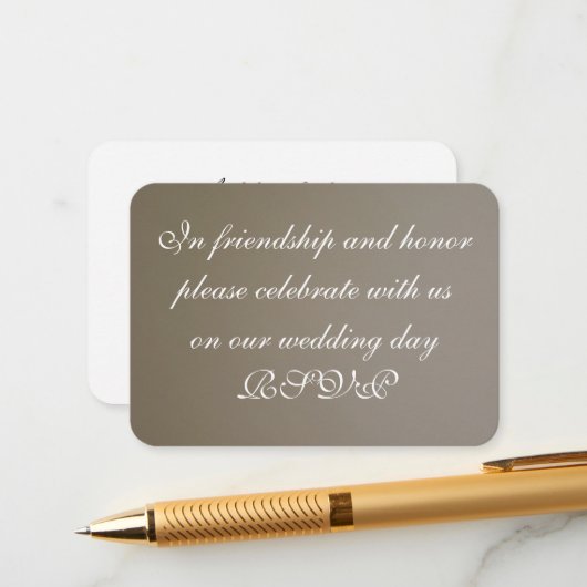 Bruiloft uitnodigen Kaart (Voorkant / Achterkant in situ)