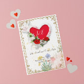 Bruiloft uitnodigen met Rsvp op rug Kaart