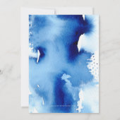 BRUILOFT UITNODIGEN moderne stijlvolle marineblauw Kaart (Achterkant)