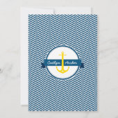 BRUILOFT UITNODIGEN nautisch anker hart marine gee Kaart (Achterkant)