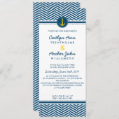 BRUILOFT UITNODIGEN nautisch anker hart marine gee Kaart (Voorkant / Achterkant)