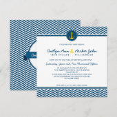 BRUILOFT UITNODIGEN nautisch anker hart marine gee Kaart (Voorkant / Achterkant)