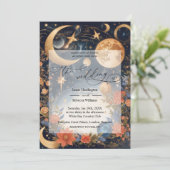 Bruiloft uitnodigen ontwerp van Celestial Magic Kaart (Staand voorkant)