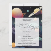 Bruiloft uitnodigen ontwerp van Galactic Dreams Kaart (Voorkant)