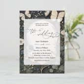 Bruiloft uitnodigen ontwerp van Moonlit Garden Kaart (Staand voorkant)