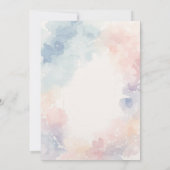 Bruiloft uitnodigen ontwerp van Waterverf Wash Kaart (Achterkant)