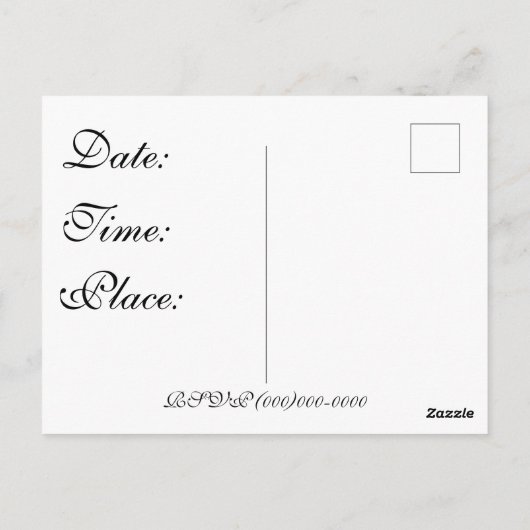 Bruiloft uitnodigen profiel kaart (Achterkant)