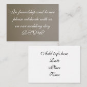 Bruiloft uitnodigen profiel kaart (Voorkant / Achterkant)