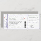 Bruiloft Uitnodigen Reizen Boarding Pass RSVP Maal Kaart (Voorkant / Achterkant)