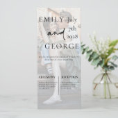 Bruiloft uitnodigen Sjabloon met foto Kaart (Staand voorkant)