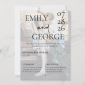 Bruiloft uitnodigen Sjabloon met foto Kaart (Voorkant)