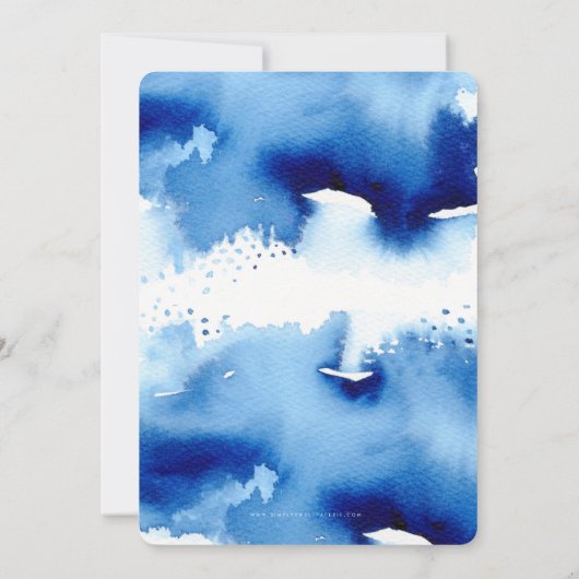 BRUILOFT UITNODIGEN stijlvolle chique waterverf do Kaart (Achterkant)