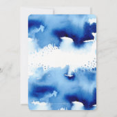 BRUILOFT UITNODIGEN stijlvolle chique waterverf st Kaart (Achterkant)