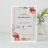 bruiloft uitnodiging (Staand voorkant)