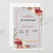 bruiloft uitnodiging (Voorkant / Achterkant)