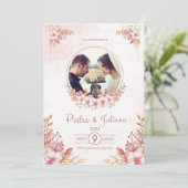 bruiloft uitnodiging 2024 (Staand voorkant)