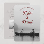 Bruiloft uitnodiging aangepaste foto (Voorkant / Achterkant)