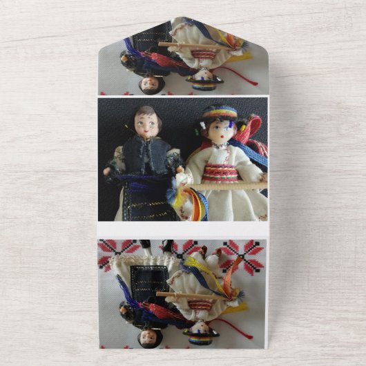 Bruiloft uitnodiging alles in één (Buitenkant)