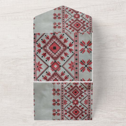 Bruiloft uitnodiging alles in één (Buitenkant)