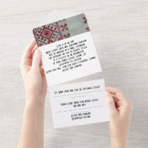 Bruiloft uitnodiging alles in één