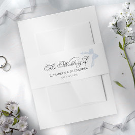 Bruiloft Uitnodiging Belly Band | Boegkalligrafie Uitnodigingen Wikkel