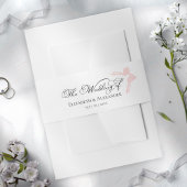 Bruiloft Uitnodiging Belly Band | Boegkalligrafie Uitnodigingen Wikkel