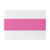 Bruiloft Uitnodiging Belly Bands Levendig Roze Uitnodigingen Wikkel (Achterkant Voorbeeld)