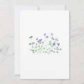 Bruiloft uitnodiging Botanische pansies (Achterkant)