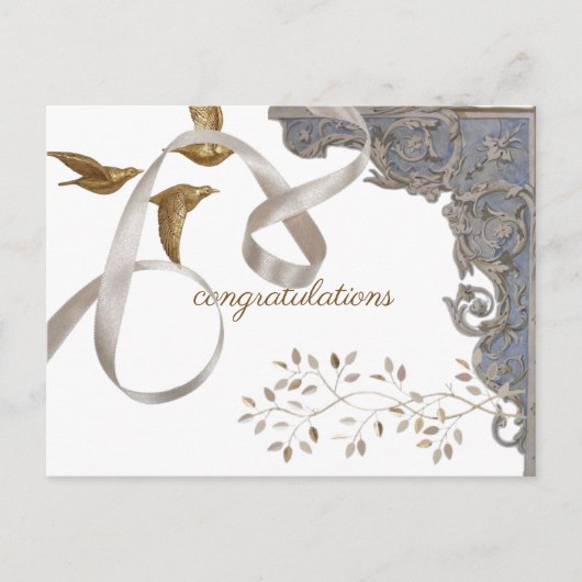 bruiloft uitnodiging briefkaart (Voorkant)