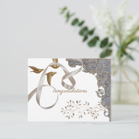 bruiloft uitnodiging briefkaart (Staand voorkant)