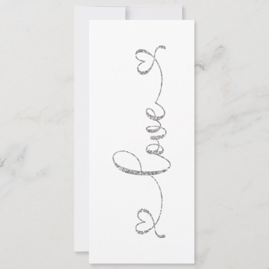 Bruiloft uitnodiging, bruiloft Briefpapier, hart Kaart (Achterkant)