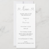 Bruiloft uitnodiging, bruiloft Briefpapier, hart Kaart (Voorkant)