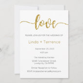 Bruiloft uitnodiging, bruiloft Briefpapier, hart Kaart (Voorkant)