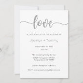 Bruiloft uitnodiging, bruiloft Briefpapier, hart Kaart (Voorkant)