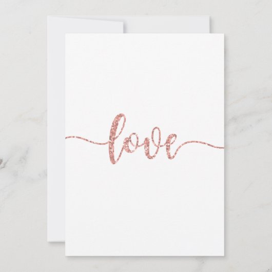 Bruiloft uitnodiging, bruiloft Briefpapier, hart Kaart (Achterkant)