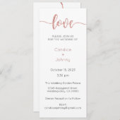 Bruiloft uitnodiging, bruiloft Briefpapier, hart Kaart (Voorkant / Achterkant)