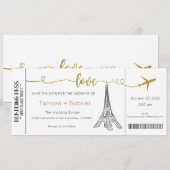 Bruiloft uitnodiging, bruiloft Briefpapier, liefde Kaart (Voorkant / Achterkant)