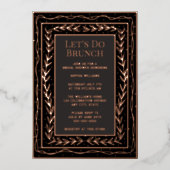 Bruiloft uitnodiging Brunch Borrel Eigen botanisch (Voorkant)