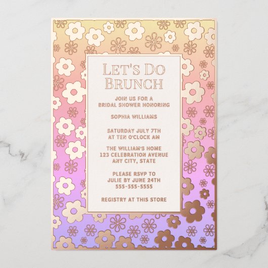 Bruiloft uitnodiging Brunch Bruidsmeisjesfeest Mod (Voorkant)