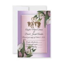 Bruiloft uitnodiging calla's RSVP