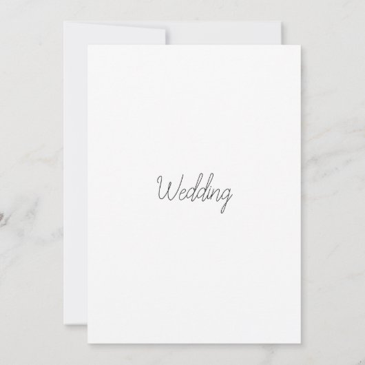 Bruiloft uitnodiging delicate bloemen (Achterkant)