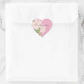 Bruiloft uitnodiging delicate bloemen hart sticker (Tas)