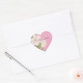 Bruiloft uitnodiging delicate bloemen hart sticker (Envelop)