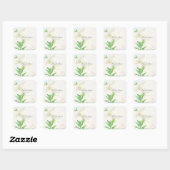 Bruiloft uitnodiging delicate bloemen vierkante sticker (Vel)