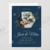 Bruiloft uitnodiging elegant (Voorkant / Achterkant)