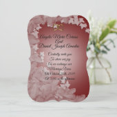 Bruiloft uitnodiging elegant met Ivy aangepaste kl (Staand voorkant)