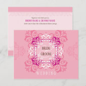 BRUILOFT UITNODIGING:: Embollish 2 Briefkaart (Voorkant / Achterkant)